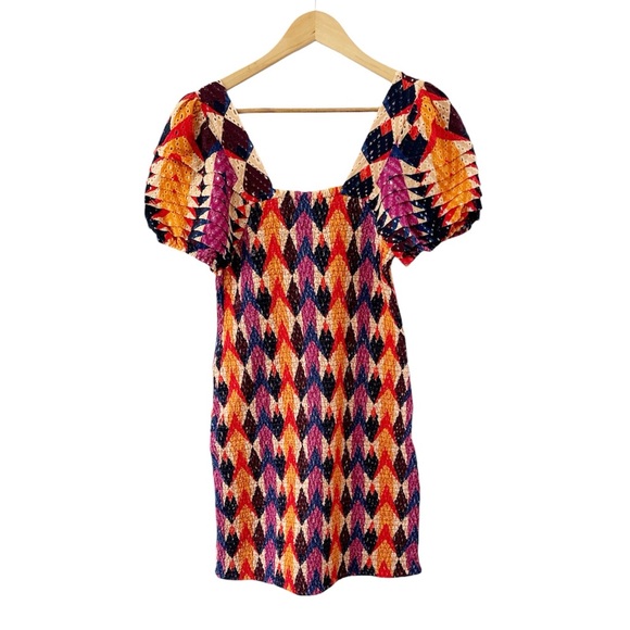 FARM Rio Lindeza Grafica Mini Dress NWT Large - Picture 4 of 7